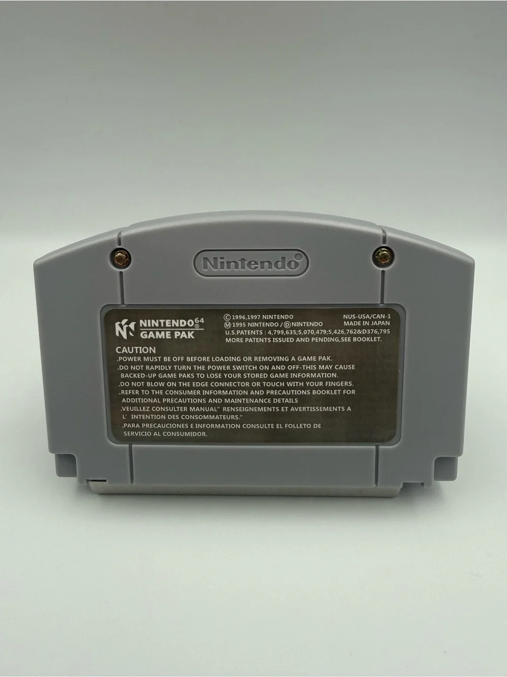 Nintendo Gray N64 Cartridge - ClayFighter: Sculptor's Cut